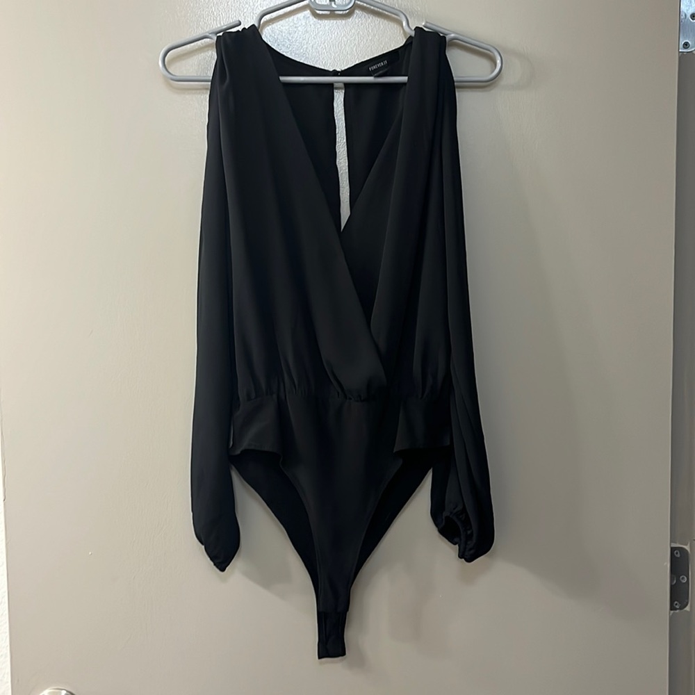Forever 21 - black long sleeve bodysuit